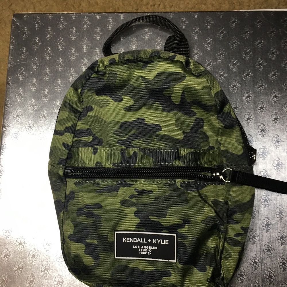 Kendall & Kylie Green and Black  Mini Camouflage Backpack